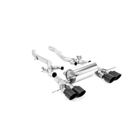 Výfukové systémy Milltek Milltek Axle-back exhaust for BMW M3 (G80/G81) S58 3.0 Turbo Touring/XDrive (GPF) 2020+ - Cerakote black tips | race-shop.sk