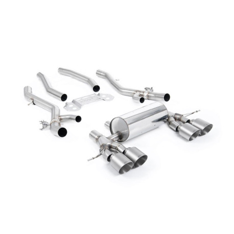 Výfukové systémy Milltek Milltek Secondary cat-back exhaust for BMW M4 (G82) S58 3.0 Turbo (non-GPF) 2021+ - Brushed titanium tips | race-shop.sk