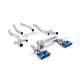 Milltek Secondary cat-back exhaust for BMW M4 (G82) S58 3.0 Turbo (non-GPF) 2021+ - Burnt/blue titanium tips