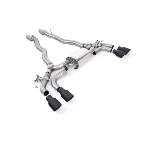 Výfukové systémy Milltek Milltek Axle-back exhaust for BMW M5 (F90) 4.4l Twin Turbo (non-GPF) 2018-2020 - Quad Cerakote black tips | race-shop.sk