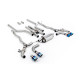 Výfukové systémy Milltek Milltek Cat-back exhaust for BMW M5 (F90) 4.4l Twin Turbo (GPF) 2020-2021 - Quad burnt/blue titanium tips | race-shop.sk