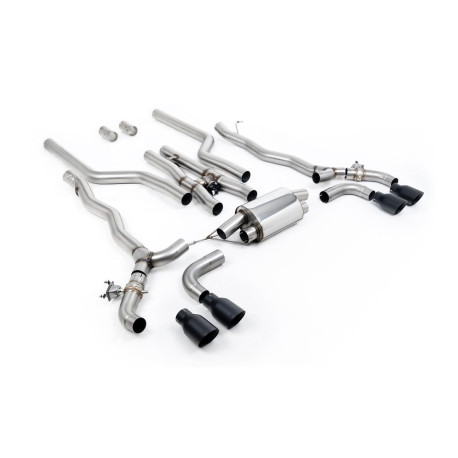 Výfukové systémy Milltek Milltek Cat-back exhaust for BMW M5 (F90) 4.4l Twin Turbo (GPF) 2020-2021 - Quad Cerakote black tips | race-shop.sk