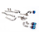 Milltek GPF-back exhaust valved for BMW M8 (F91/F92) 4.4l V8 Twin Turbo Coupe/Cabrio (GPF) 2020+ - Burnt/blue titanium tips