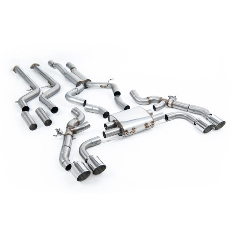 Výfukové systémy Milltek Milltek výfukový systém od downpipe pre BMW X4 X4M/X4M Comp 3.0 (G02) (GPF) 2022+ - lesklé koncovky | race-shop.sk