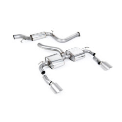 Milltek Cat-back exhaust (quieter) for Ford Focus MK2 RS 2.5T 305PS (non-GPF) 2009-2010 - Dual titanium tips