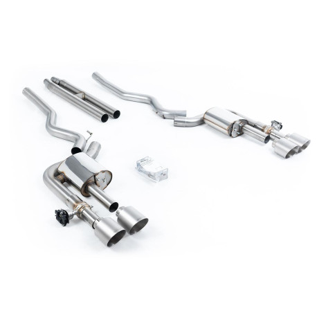 Výfukové systémy Milltek Milltek Cat-back exhaust (loudest) valved for Ford Mustang 5.0 V8 Dark Horse (non-GPF) 2024+ - Brushed titanium tips | race-shop.sk