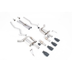 Milltek Cat-back exhaust valved for Ford Mustang 5.0 V8 GT (non-GPF) 2024+ - Cerakote black tips