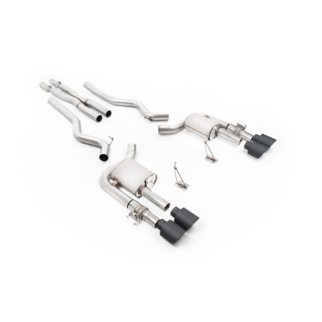 Výfukové systémy Milltek Milltek Cat-back valved for Ford Mustang Shelby GT500 V8 Supercharged S550 (non-GPF) 2020-2023 - Cerakote black tips | race-shop.sk
