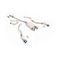 Milltek Downpipe-back exhaust for Ford Ranger 2.3 Turbo PHEV 281PS (T9) (non-GPF) 2023+ - Burnt/blue titanium tips