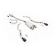Milltek Downpipe-back exhaust for Ford Ranger 2.3 Turbo PHEV 281PS (T9) (non-GPF) 2023+ - Dual Cerakote black tips