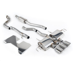 Milltek Cat-back part-resonated valved for Honda Civic Type R i-VTEC (FL5) (non-GPF) 2022+ - Polished GT-115 tips