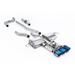 Milltek Cat-back exhaust part-resonated for Acura Integra Type S Turbo 320hp (DE5) (non-GPF) 2023+ - Burnt/blue titanium tips