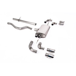 Milltek GPF-back exhaust (louder) for Land Rover Defender 110 2.0 I4 P300 & P400e (non-GPF) 2020+ - Quad polished tips
