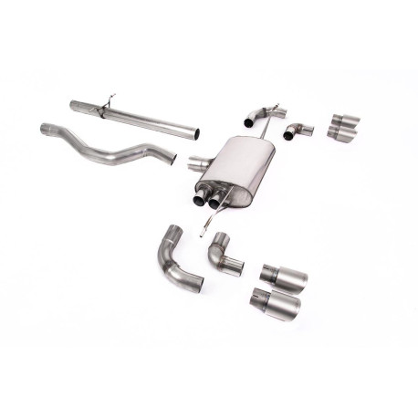 Výfukové systémy Milltek Milltek GPF-back exhaust (louder) for Land Rover Defender 110 2.0 I4 P300 & P400e (non-GPF) 2020+ - Quad titanium tips | race-shop.sk
