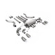 Milltek GPF-back exhaust (louder) valved for Land Rover Defender 110 5.0 V8 425PS & 525PS (GPF) 2021+ - Brushed titanium tips