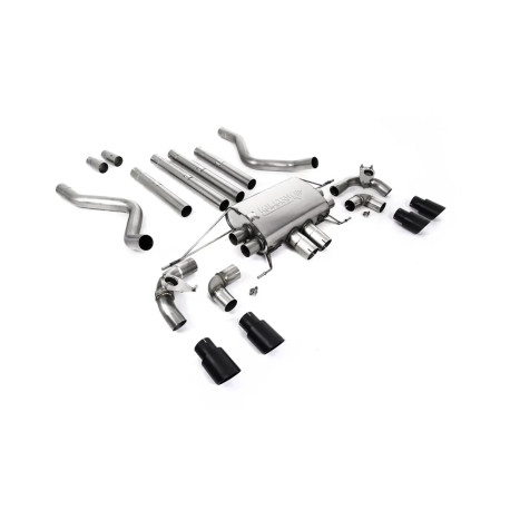 Výfukové systémy Milltek Milltek GPF-back exhaust (louder) valved for Land Rover Defender 110 5.0 V8 425PS & 525PS (GPF) 2021+ - Cerakote black tips | race-shop.sk