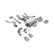 Milltek GPF-back exhaust resonated valved for Land Rover Defender 110 V8 425PS & 525PS (GPF) 2021+ - Brushed titanium tips