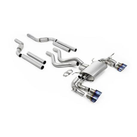 Výfukové systémy Milltek Milltek GPF-back exhaust for Land Rover Defender 110 OCTA P635 (non-GPF) 2025+ - Quad burnt/blue titanium tips | race-shop.sk