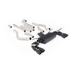 Milltek GPF-back exhaust (louder) valved for Land Rover Defender 130 5.0 V8 425PS & 525PS (GPF) 2023+ - Cerakote black tips
