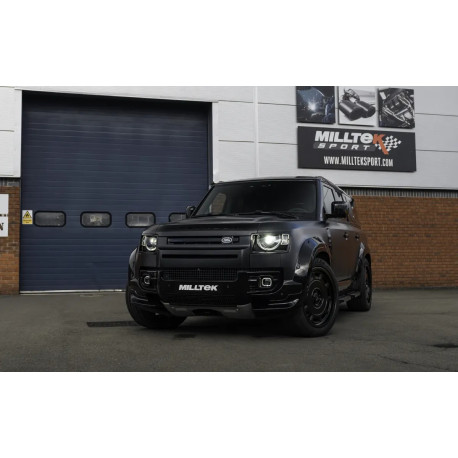 Výfukové systémy Milltek Milltek GPF-back exhaust resonated valved for Land Rover Defender 130 V8 425PS & 525PS (GPF) 2023+ - Cerakote black tips | race-shop.sk