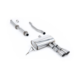 Milltek Cat-back exhaust resonated for Mini Cooper S 2.0 Turbo (F55) (non-GPF) 2014+ - Twin brushed titanium tips