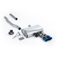 Milltek GPF-back exhaust valved for Mini Cooper S 2.0 Turbo (F56) (GPF) 2019-2020 - Burnt titanium tips