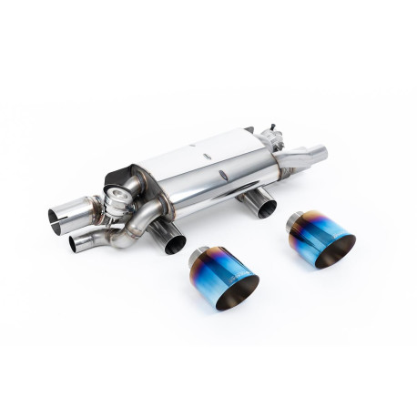 Výfukové systémy Milltek Milltek Rear silencers for Porsche 911 3.0 (991.2) (non-GPF) 2015-2019 - Burnt/blue titanium tips | race-shop.sk