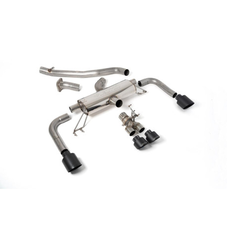 Výfukové systémy Milltek Milltek Secondary cat-back (louder) valved for Toyota Corolla GR Corolla Turbo (non-GPF) 2023+ - Cerakote black tips | race-shop.sk