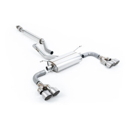 Milltek Secondary cat-back exhaust (quieter) for Toyota GR86 2.4 Litre (non-GPF) 2022+ - Quad brushed titanium tips