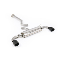 Milltek GPF-back exhaust (louder) for Toyota Yaris Gen 2 2024+ - Cerakote black tips