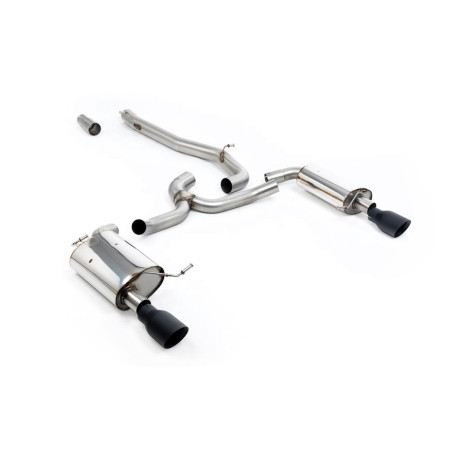 Výfukové systémy Milltek Milltek Cat-back exhaust (louder) for Volkswagen Golf Mk7 1.8TSI Alltrack 4Motion (non-GPF) 2016-2021 - Dual Cerakote black tips | race-shop.sk