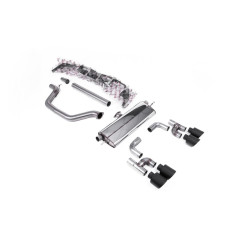 Milltek GPF-back exhaust Cerakote black tips for Volkswagen Golf Mk8 GTi (GPF) 2020-2024