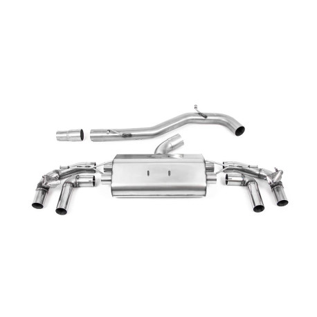 Výfukové systémy Milltek Milltek GPF-back exhaust (louder) for Volkswagen Golf Mk8 R 2.0 TSI 320PS (GPF) 2021-2024 - Polished tips | race-shop.sk