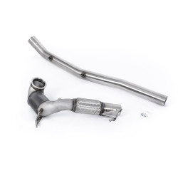 Milltek Large-bore downpipe with sports cat for Volkswagen Golf Mk8 R 2.0 TSI 320PS (non-GPF, race cat) 2022-2024