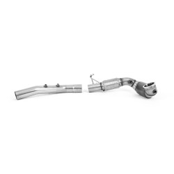Milltek Large-bore downpipe with sports cat for Volkswagen Golf Mk8.5 GTi (GPF, HJS cat, for Milltek system) 2024+