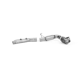 Milltek Large-bore downpipe with sports cat for Volkswagen Golf Mk8.5 GTi (GPF, race cat, for OE system) 2024+