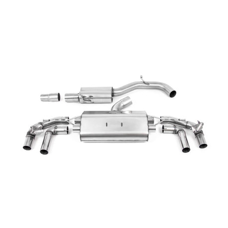 Výfukové systémy Milltek Milltek GPF-back exhaust resonated for Volkswagen Golf Mk8.5 R (GPF) 2024+ - Polished tips | race-shop.sk