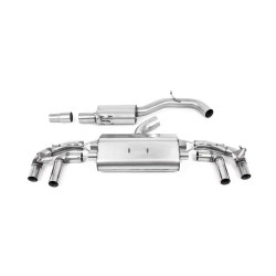 Milltek GPF-back exhaust resonated for Volkswagen Golf Mk8.5 R (GPF) 2024+ - Titanium tips