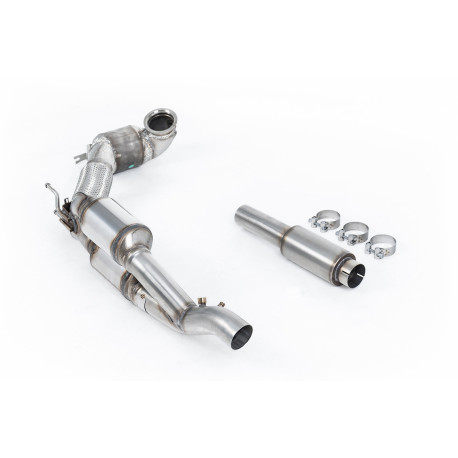 Výfukové systémy Milltek Milltek HJS ECE downpipe with sports cat for Volkswagen T-Roc R 2.0TSI 300ps 2022+ | race-shop.sk