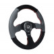 Bazár 3 ramenný športový volant NRG RACE, 320mm, semiš, sploštený spodok, 25mm odsadenie, čierna/sivá POŠKODENÉ | race-shop.sk