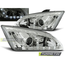 TUNING-TEC predné svetlá (DRL) pre FORD FOCUS II 09.04-01.08 (H1), chróm, V1