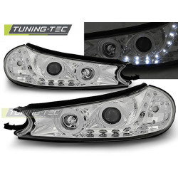 TUNING-TEC predné svetlá (DRL) pre FORD MONDEO 10.96-08.00 (H1), chróm, V1