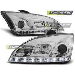 TUNING-TEC predné svetlá (DRL) pre FORD FOCUS II 09.04-01.08 (H1), chróm, V2