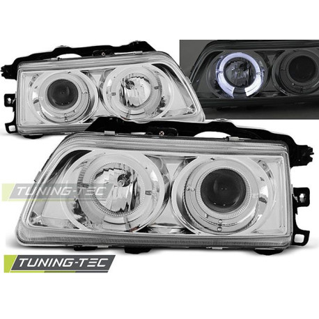 Osvetlenie TUNING-TEC predné svetlá (Angel Eyes) pre HONDA CRX 09.87-89 (H1, bez homologizácie), chróm | race-shop.sk