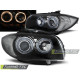 TUNING-TEC predné svetlá (Angel Eyes) pre BMW 1 E87/E81/82/88 04-11 (H7), čierna, V2