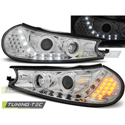 TUNING-TEC predné svetlá (DRL) pre FORD MONDEO 10.96-08.00 (H1), chróm, V2