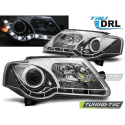 TUNING-TEC predné svetlá (True DRL) pre VW PASSAT B6 3C 03.05-10 (H7/H1), chróm