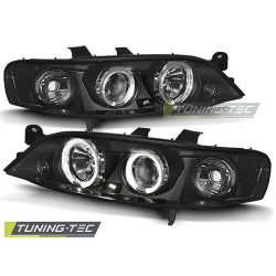 TUNING-TEC predné svetlá (Angel Eyes) pre OPEL VECTRA B 11.95-12.98 (H1), čierna