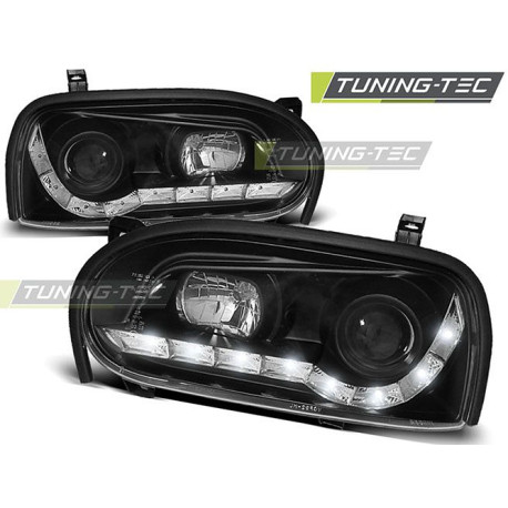 Osvetlenie TUNING-TEC predné svetlá (DRL) pre VW GOLF 3 09.91-08.97 (H1), čierna | race-shop.sk
