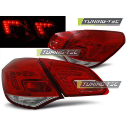 TUNING-TEC LED zadné svetlá pre OPEL ASTRA J 10-15 HATCHBACK, červeno-biela